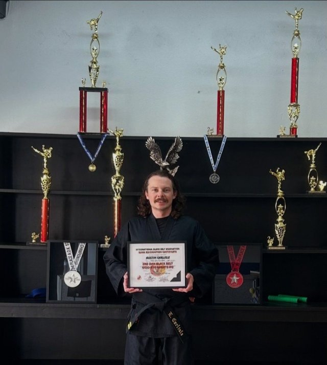 Received 2nd Dan Black Belt rank recognition certificate from the International Black Belt Association 2026.